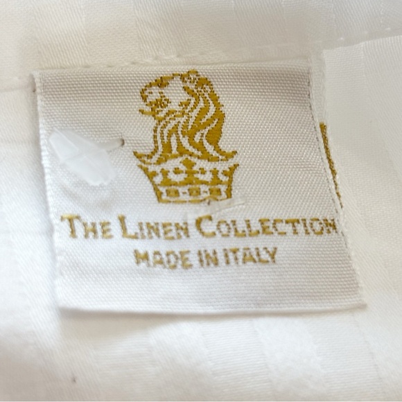 THE LINEN COLLECTION BY SILI CASA White 100% Cotton Pillow Sham ITALY 40” X 24” - Picture 5 of 6